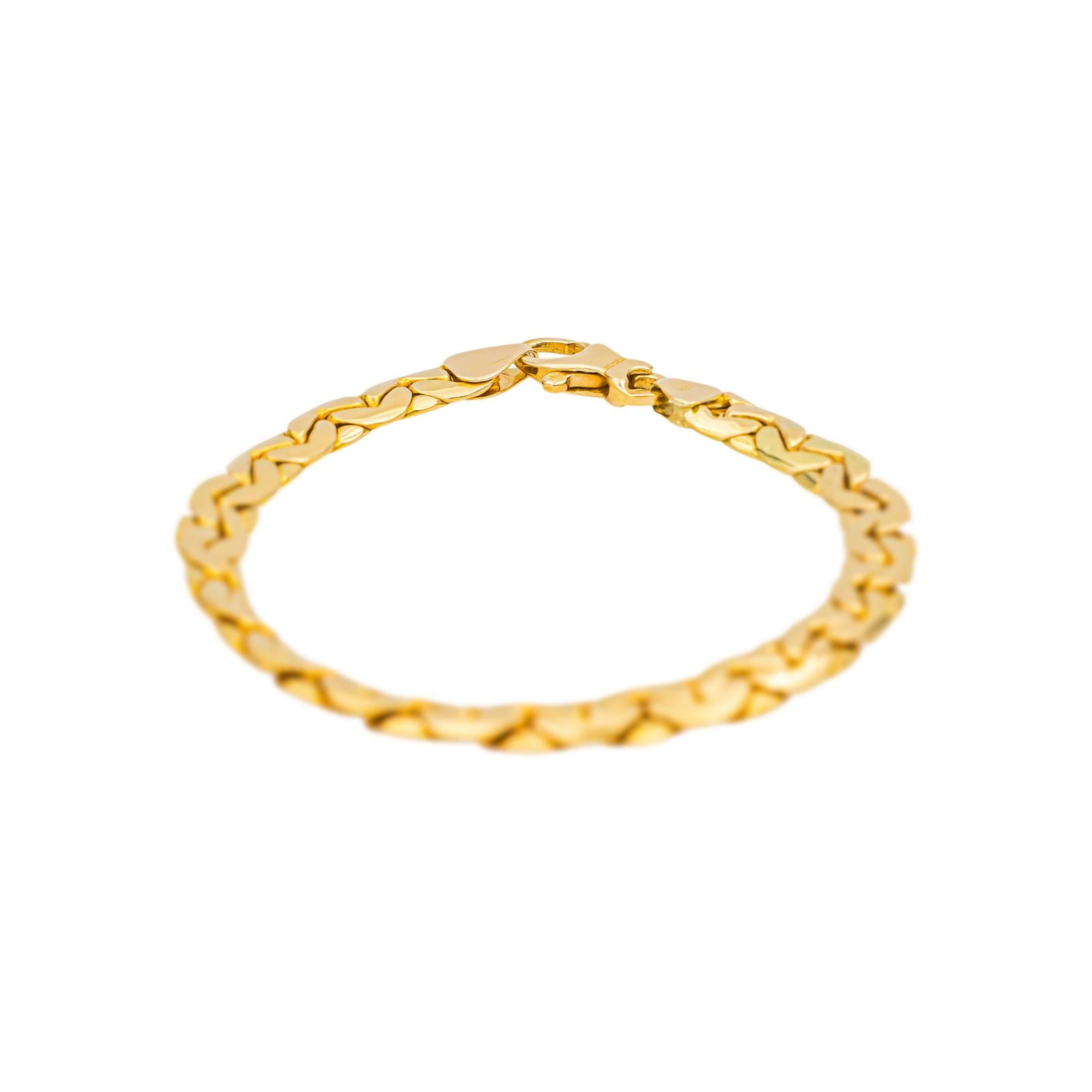 Bracelet Maille haricot Or jaune