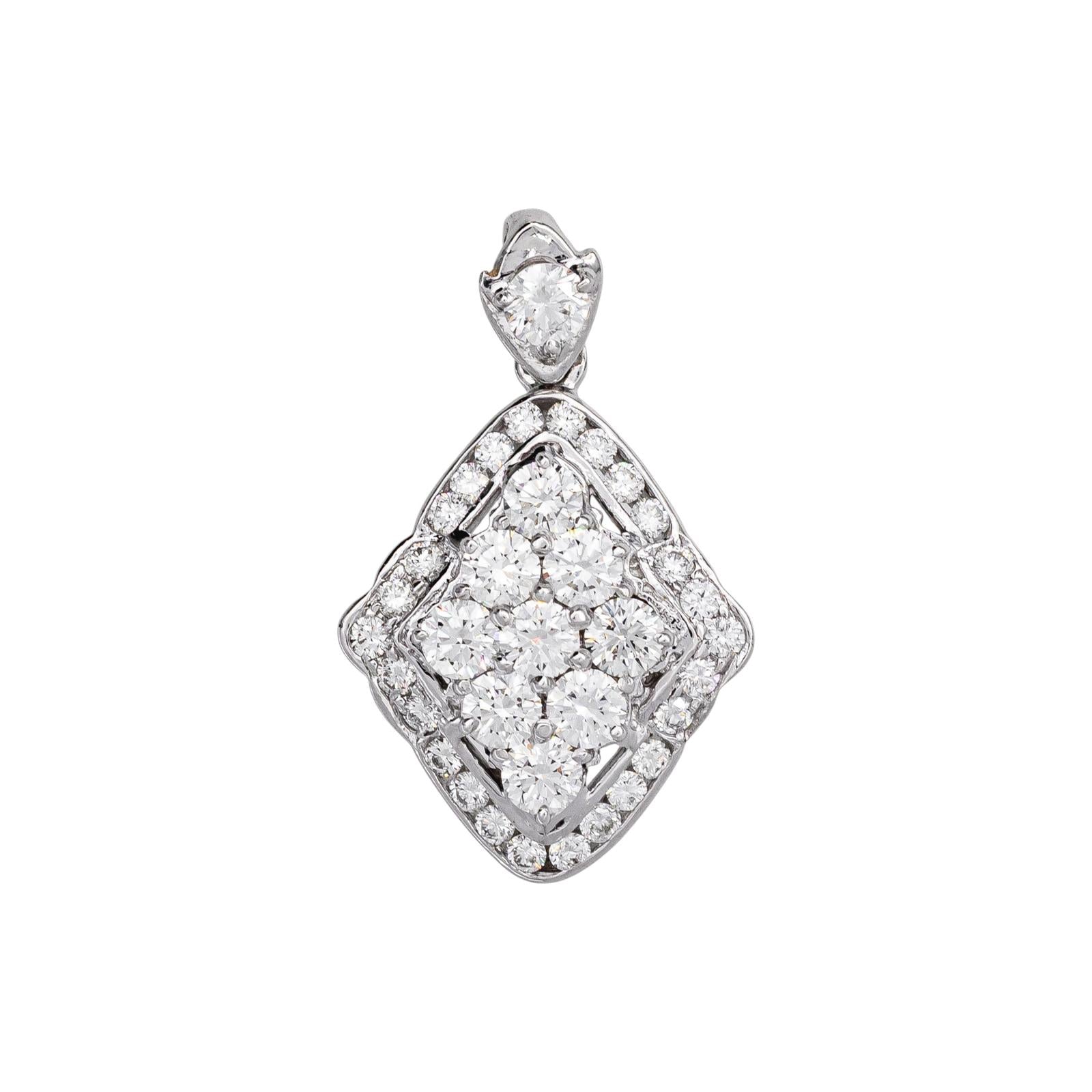 Pendentif Or blanc Diamant