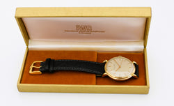 Montre IWC en or jaune et cuir