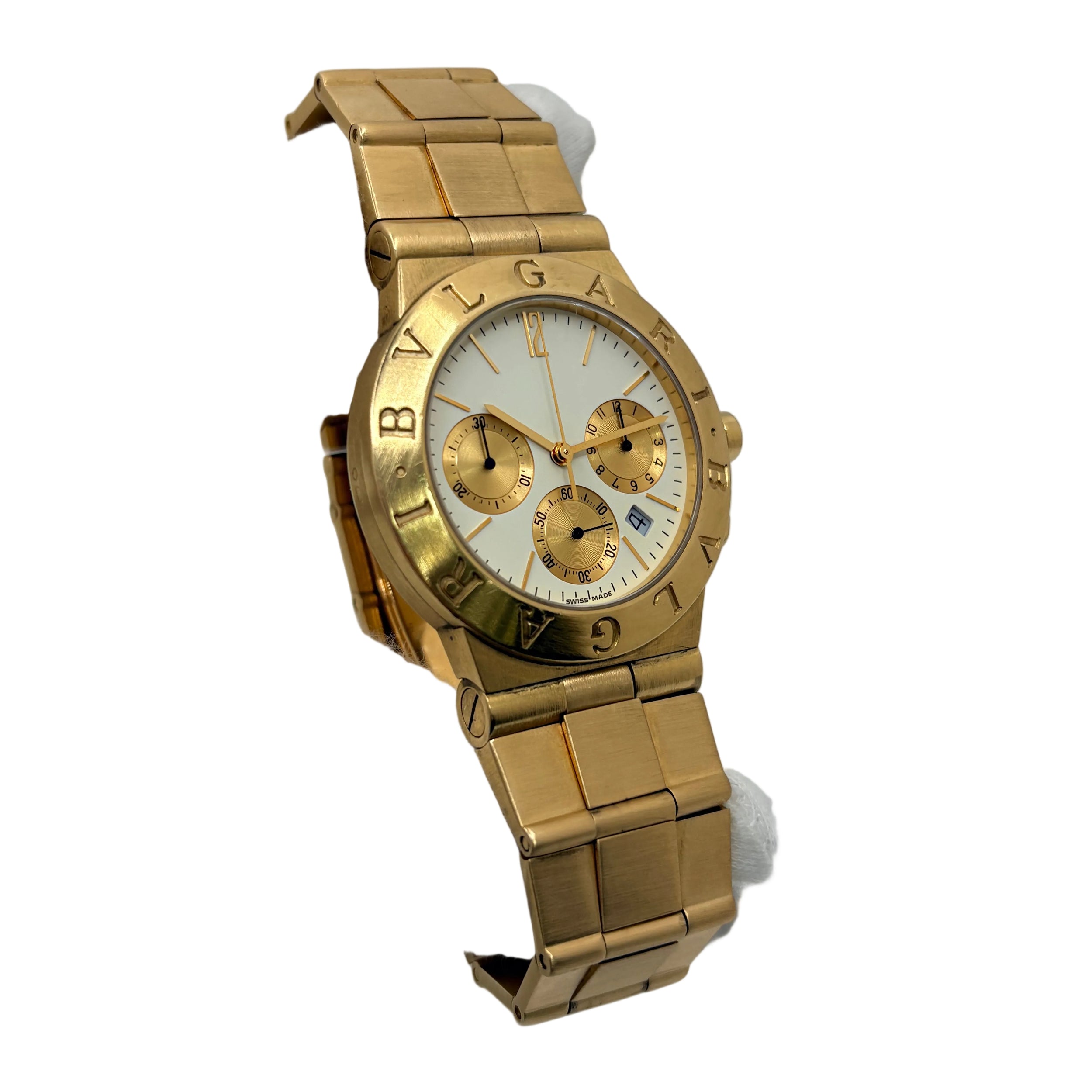 Montre BULGARI "Diagono" en or jaune