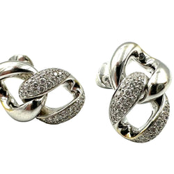 Boucles d'oreilles Pendantes MESSIKA "Link" en or blanc et diamants