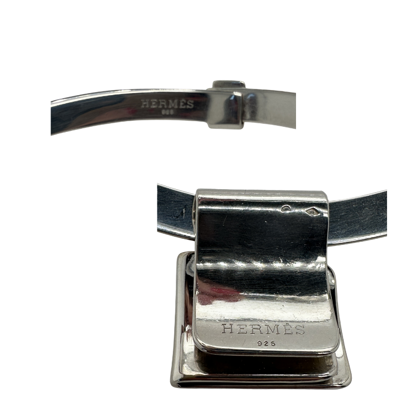 Collier Torque HERMÈS Pliage en argent