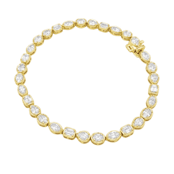 Bracelet Ligne en or jaune et diamants