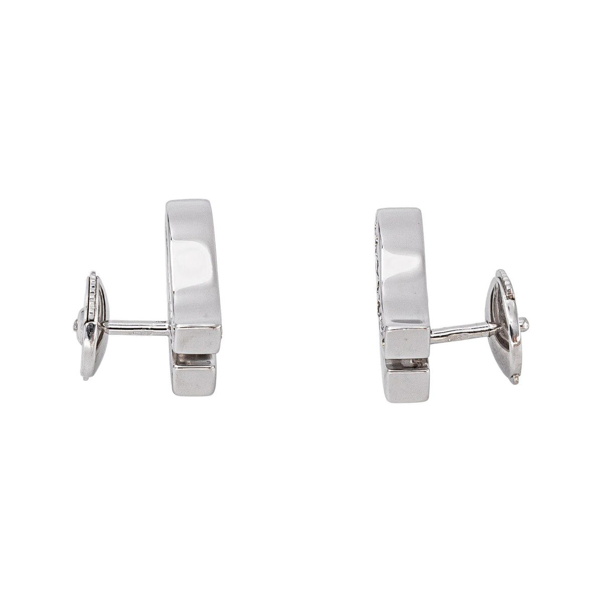 Boucles d'oreilles Puces  Or blanc  Diamant