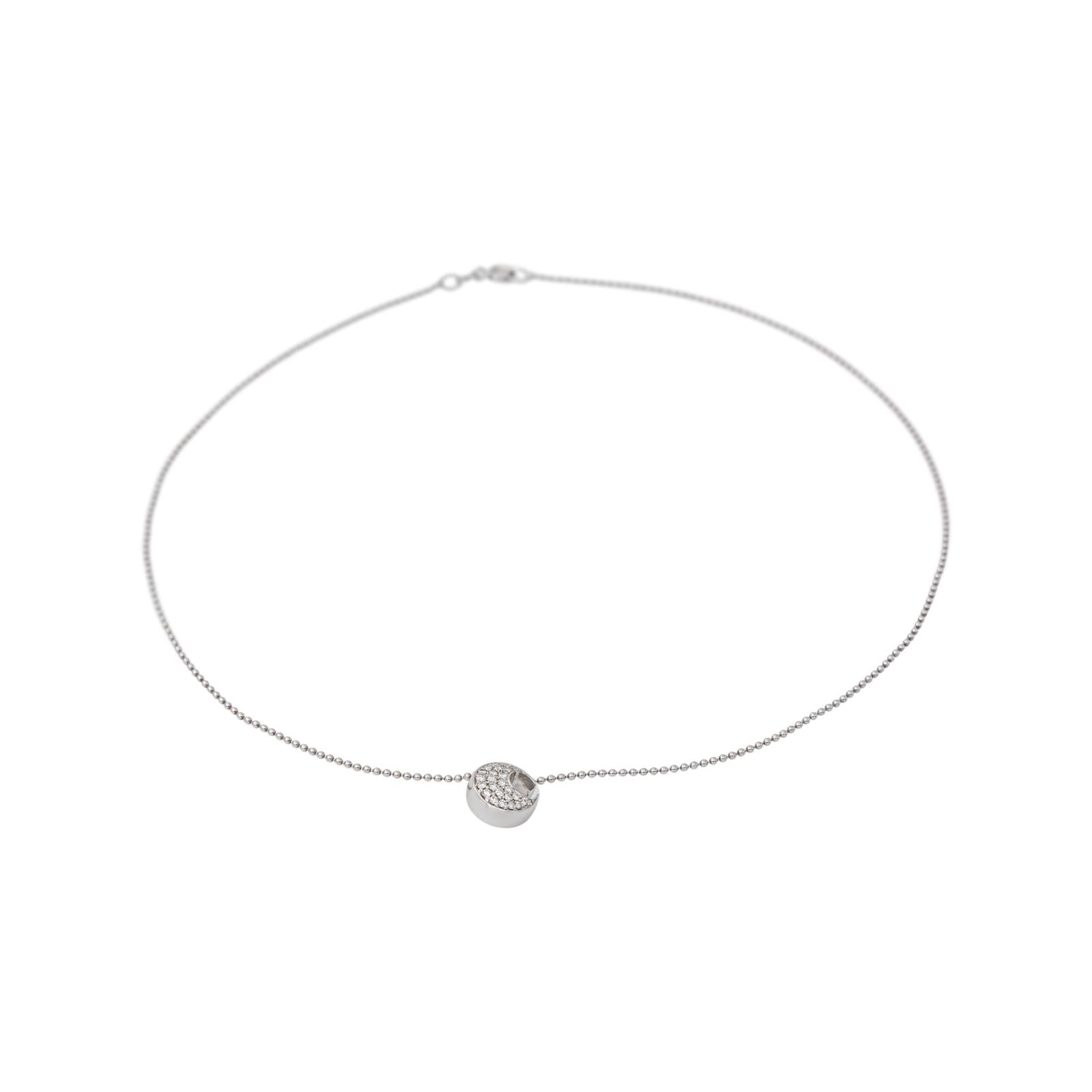 Collier  Or blanc  Diamant