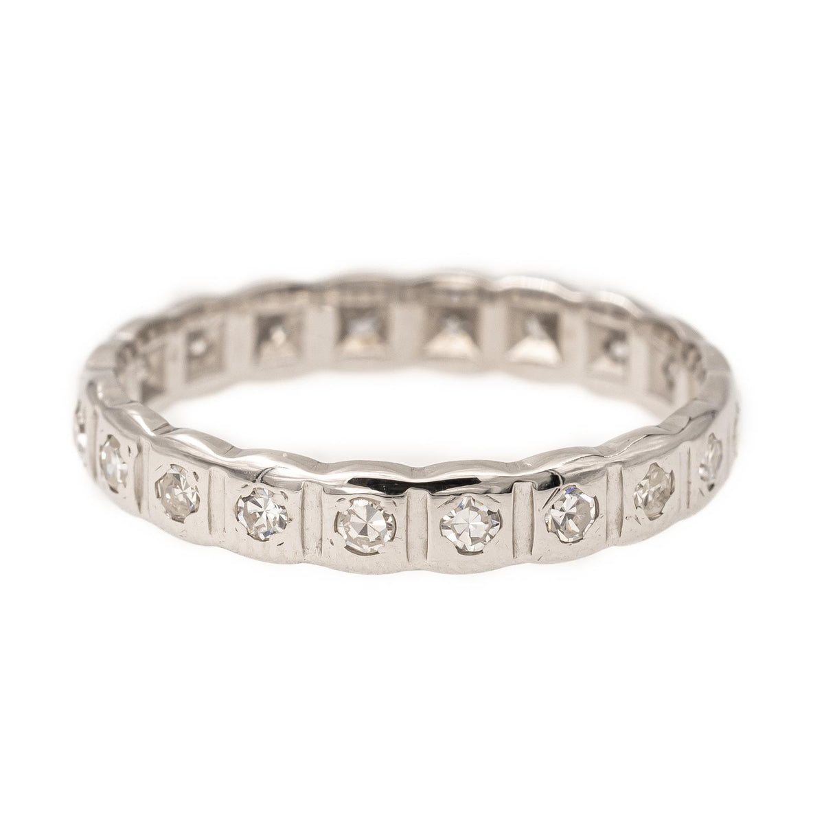 Bague Alliance Or blanc Diamant