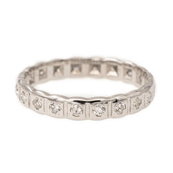 Bague Alliance Or blanc Diamant
