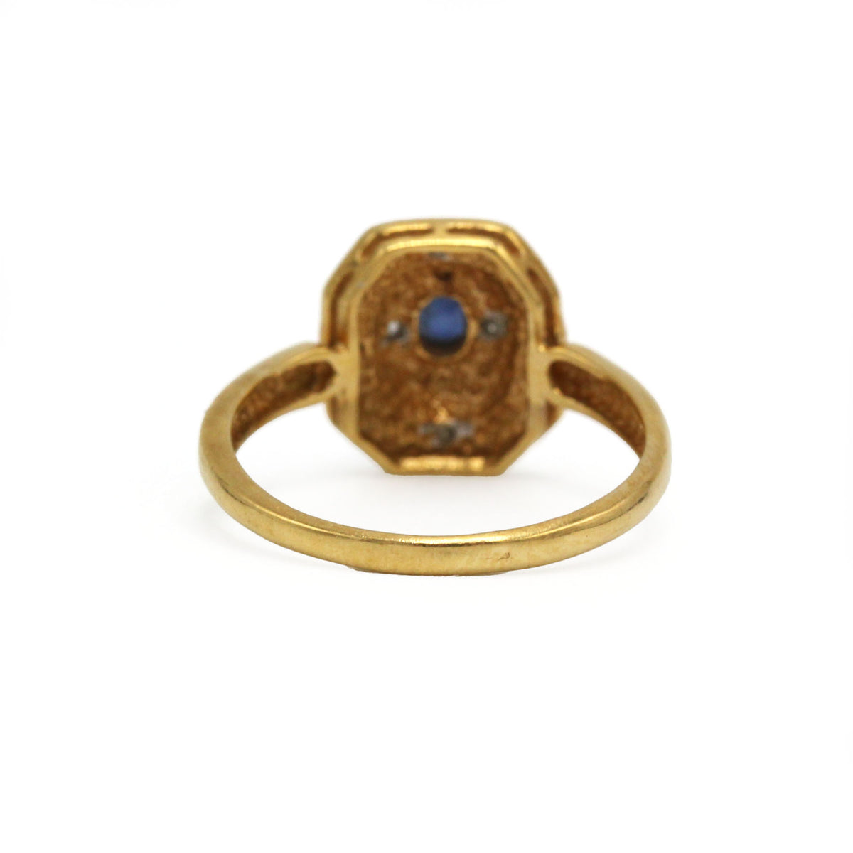 Bague Entourage en or blanc, or jaune, saphir et diamants