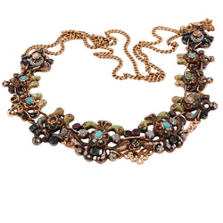 Collier en or jaune et émail