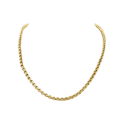 Collier maille jaseron, or jaune.