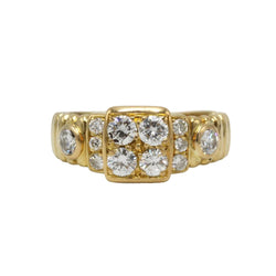 Bague en or jaune et diamants