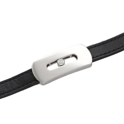 Bracelet MESSIKA "My Move XXL" en or blanc et cuir