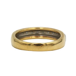 Bague Alliance en or jaune, platine et diamants