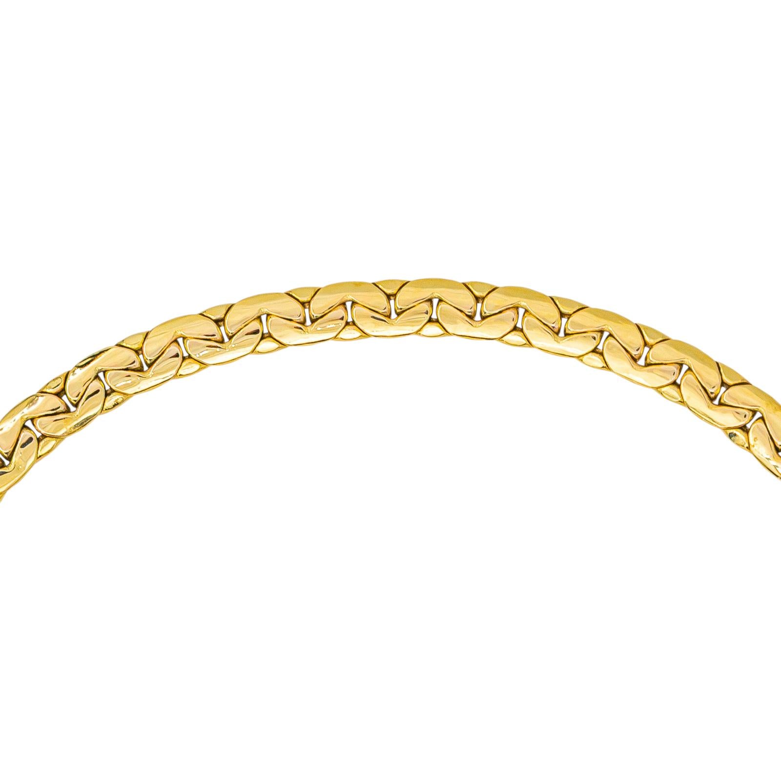 Bracelet Maille haricot Or jaune