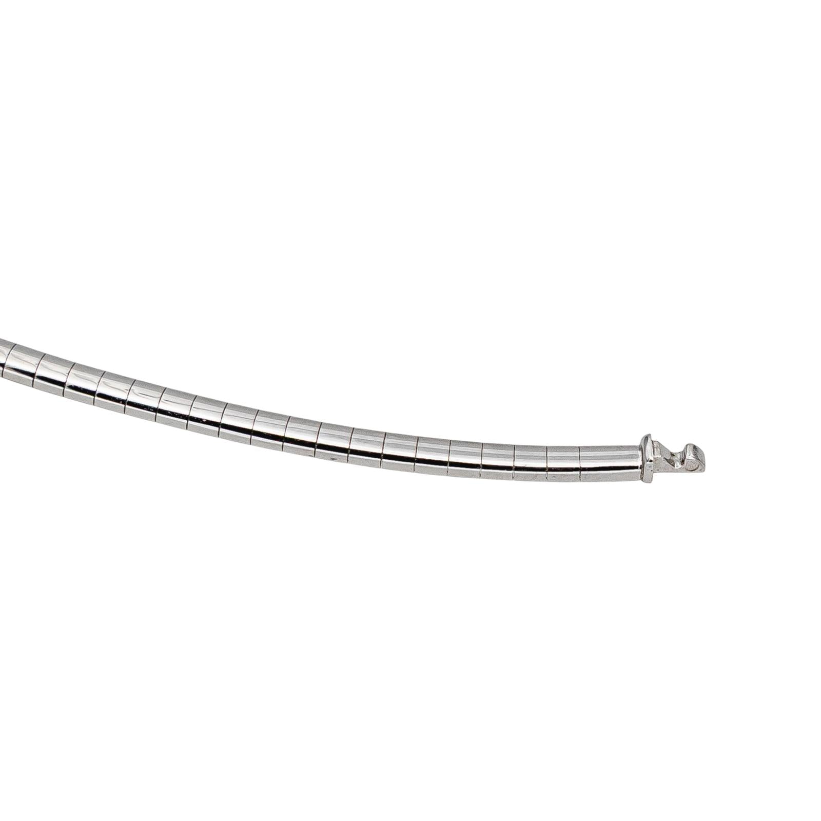 Collier Or blanc Saphir rose