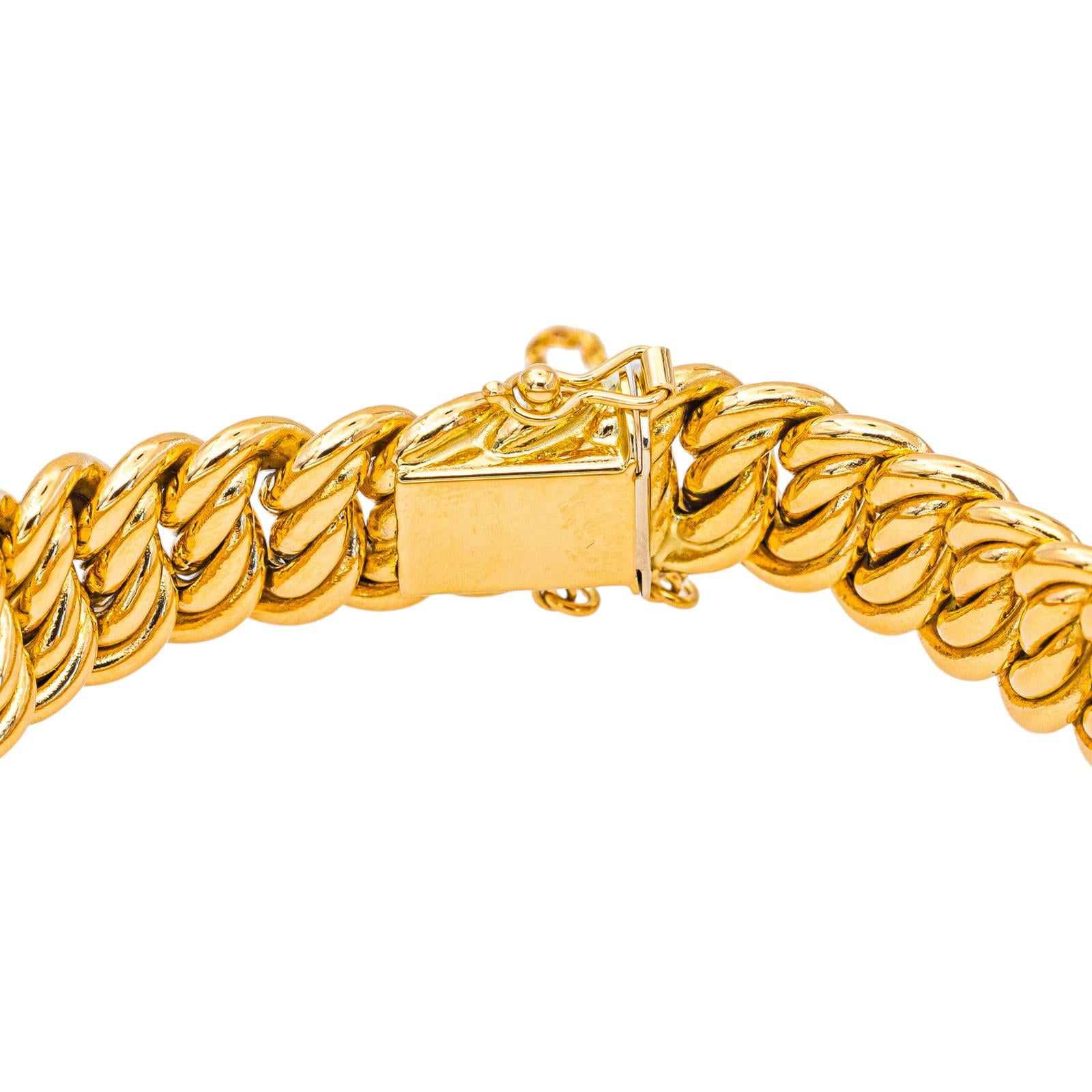 Bracelet Maille Américaine Or jaune