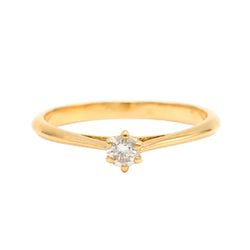 Bague Solitaire en or jaune et diamant