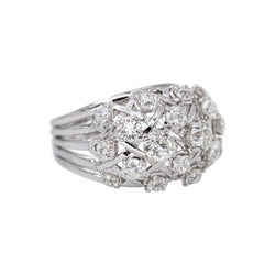 Bague Dôme Platine Diamant