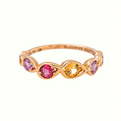 Mellerio Bague Anneau Indra Rose Or rose Saphir