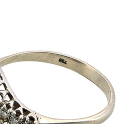 Bague en or blanc et diamants
