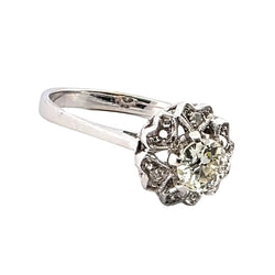 Bague Marguerite en or blanc et diamants