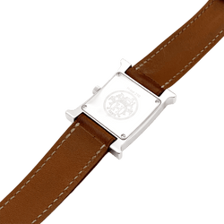 Montre HERMÈS "Heure H" PM en acier et cuir