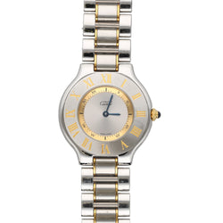 Montre CARTIER "21 Must" en or jaune, acier et quartz