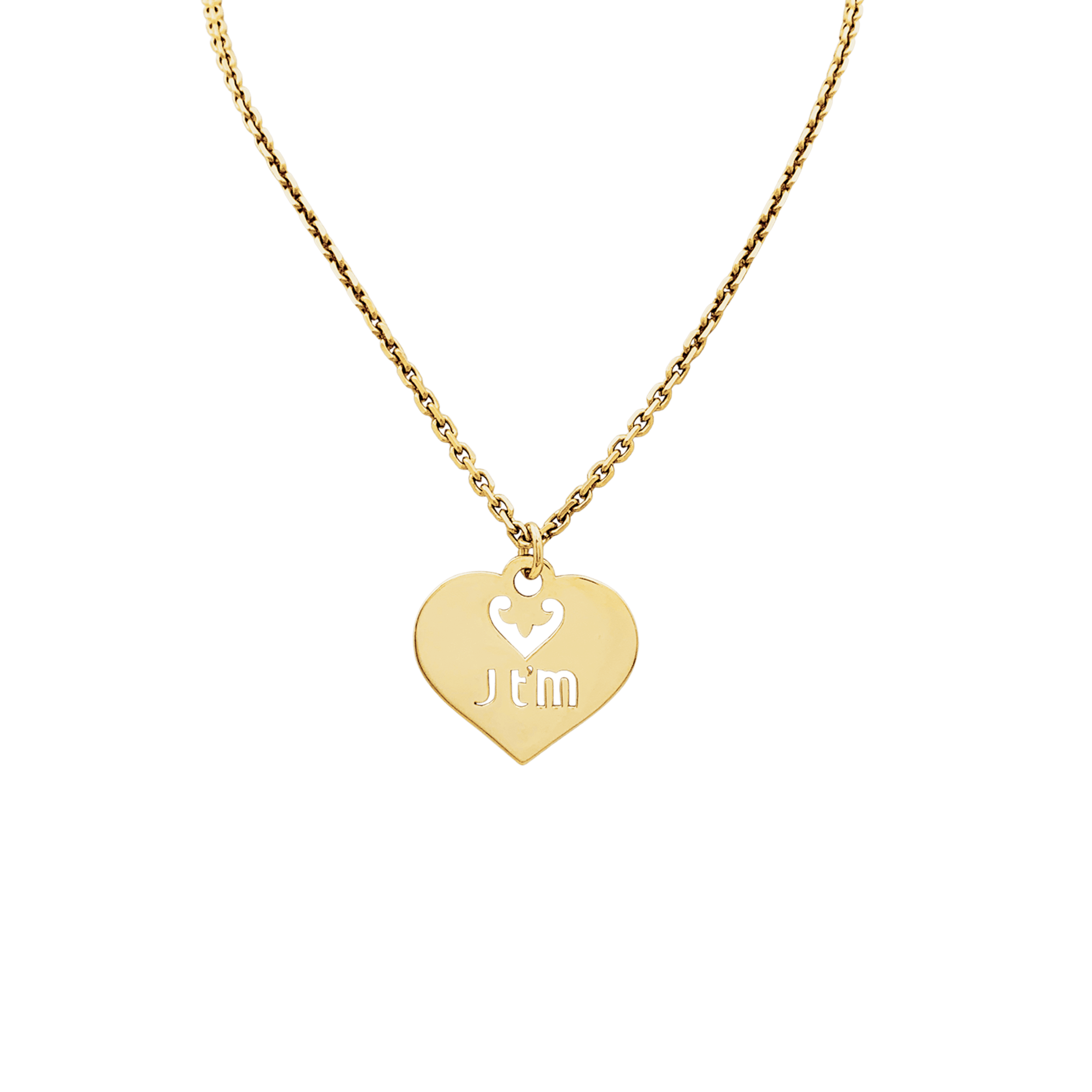 Pendentif O.J.Perrin, "Coeur Légendes", en or jaune.