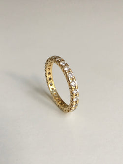 Bague Alliance en or jaune et diamants