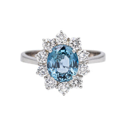 Bague  Pompadour Or blanc  Saphir