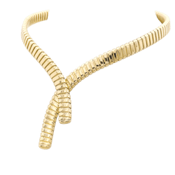 Collier "Tubogas" croisé, or jaune.