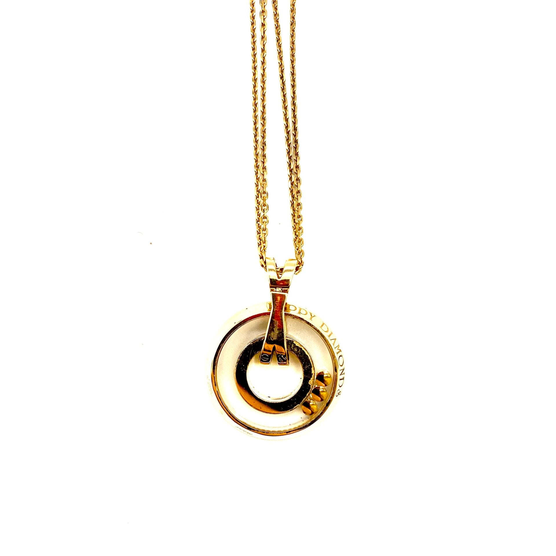 Collier Pendentif CHOPARD Happy Diamonds en or jaune et diamants