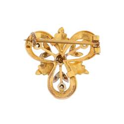 Broche Épingle en or blanc, or jaune, or vert et diamant