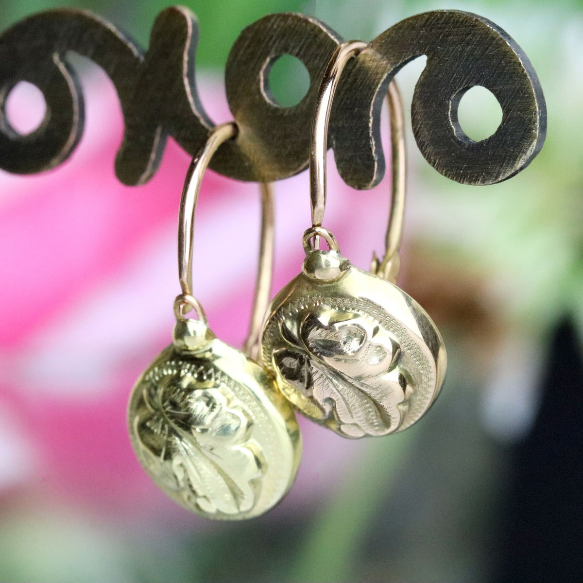 Boucles d'oreilles Dormeuses en or jaune et or rose