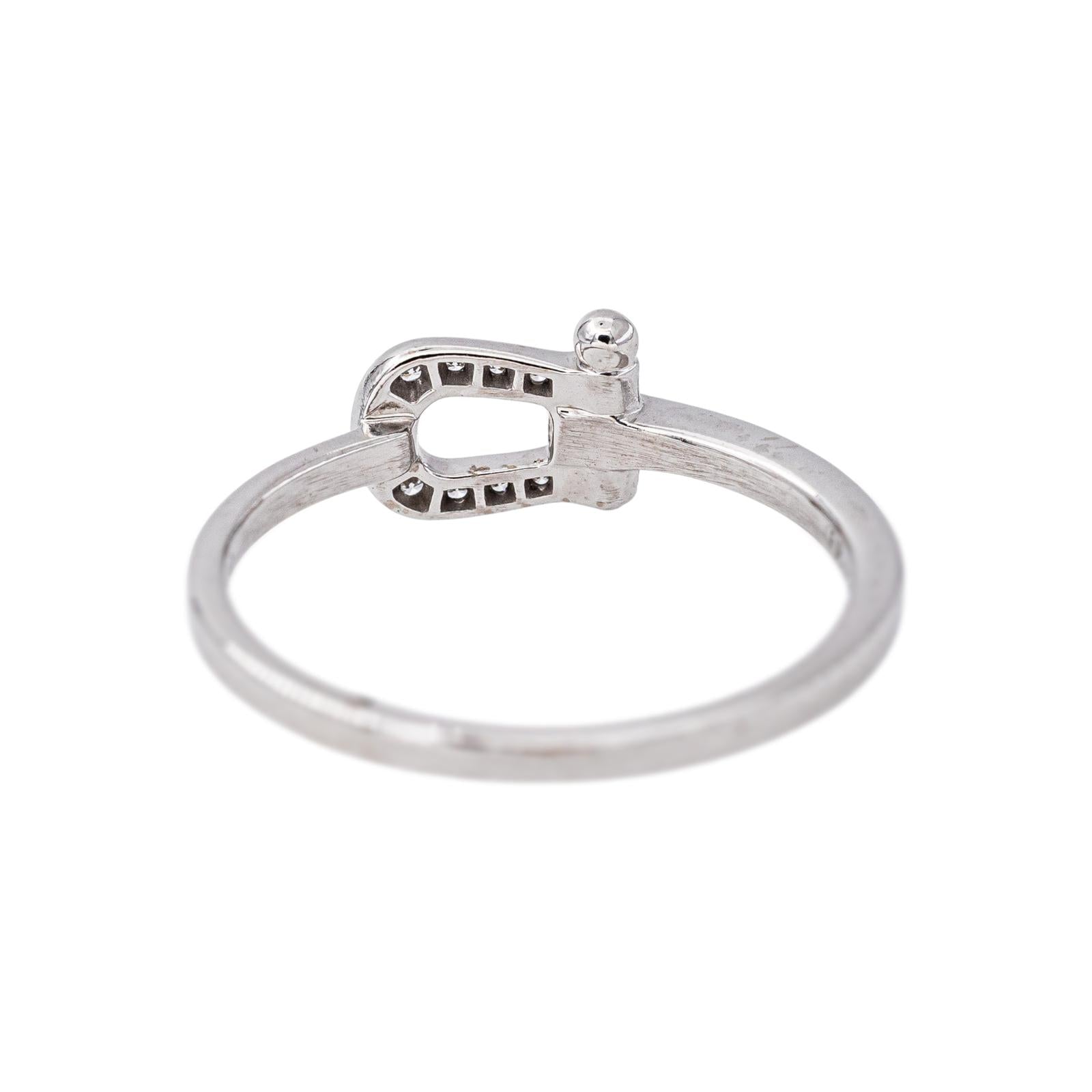Fred Bague Force 10 Or blanc Diamant