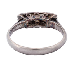 Bague Jarretière en or blanc et diamants