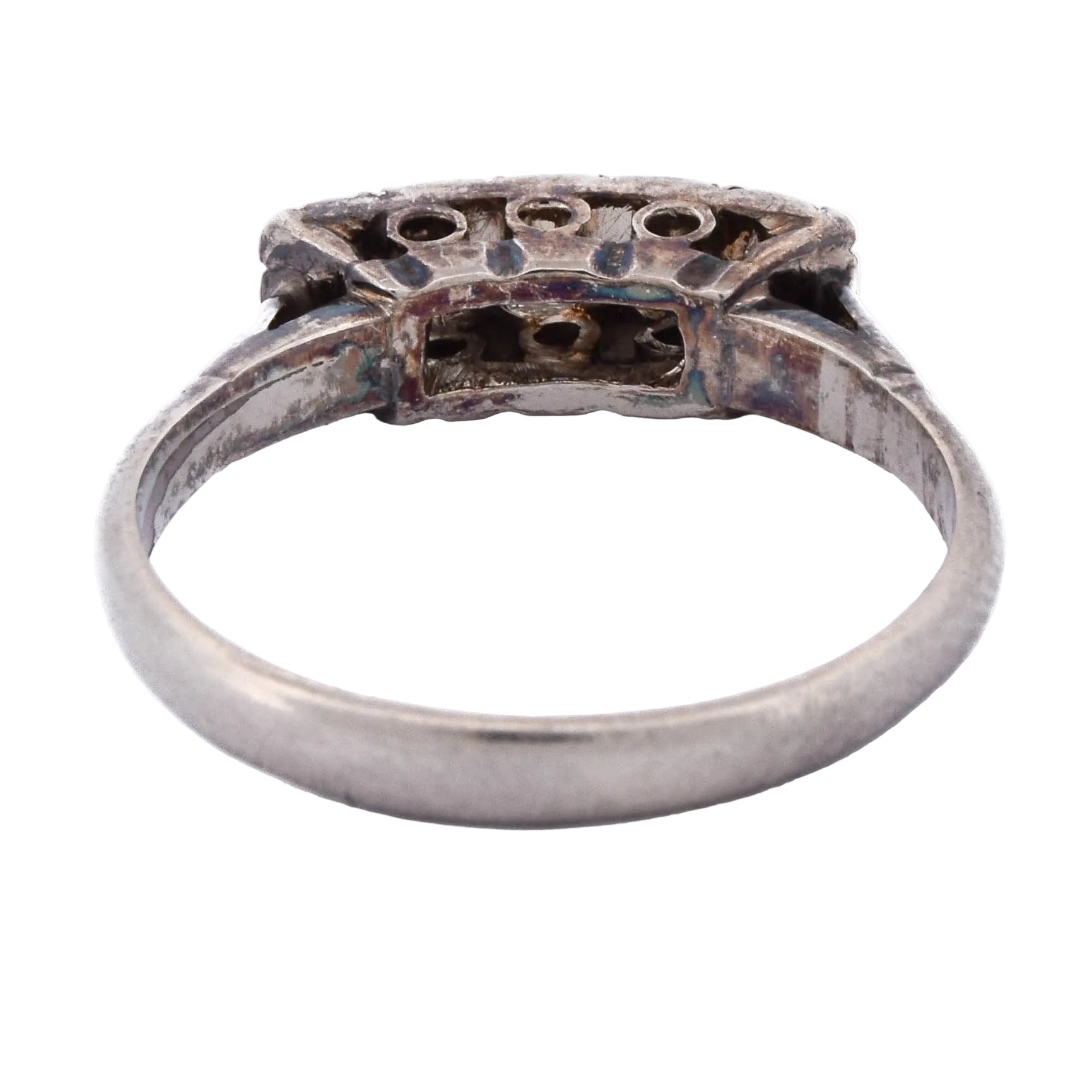 Bague Jarretière en or blanc et diamants