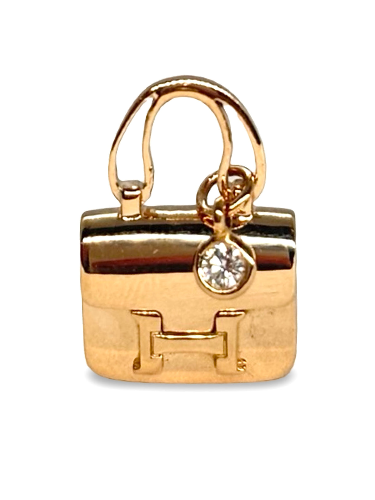 Pendentif HERMÈS Constance en or rose et diamant