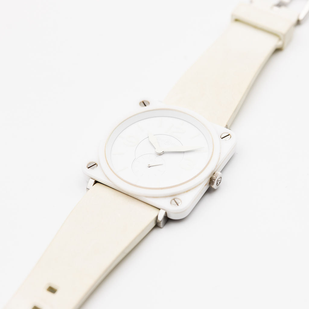 Montre BELL & ROSS BR-S Phantom Ceramic en céramique, acier et caoutchouc