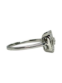Bague Solitaire en or blanc et diamants