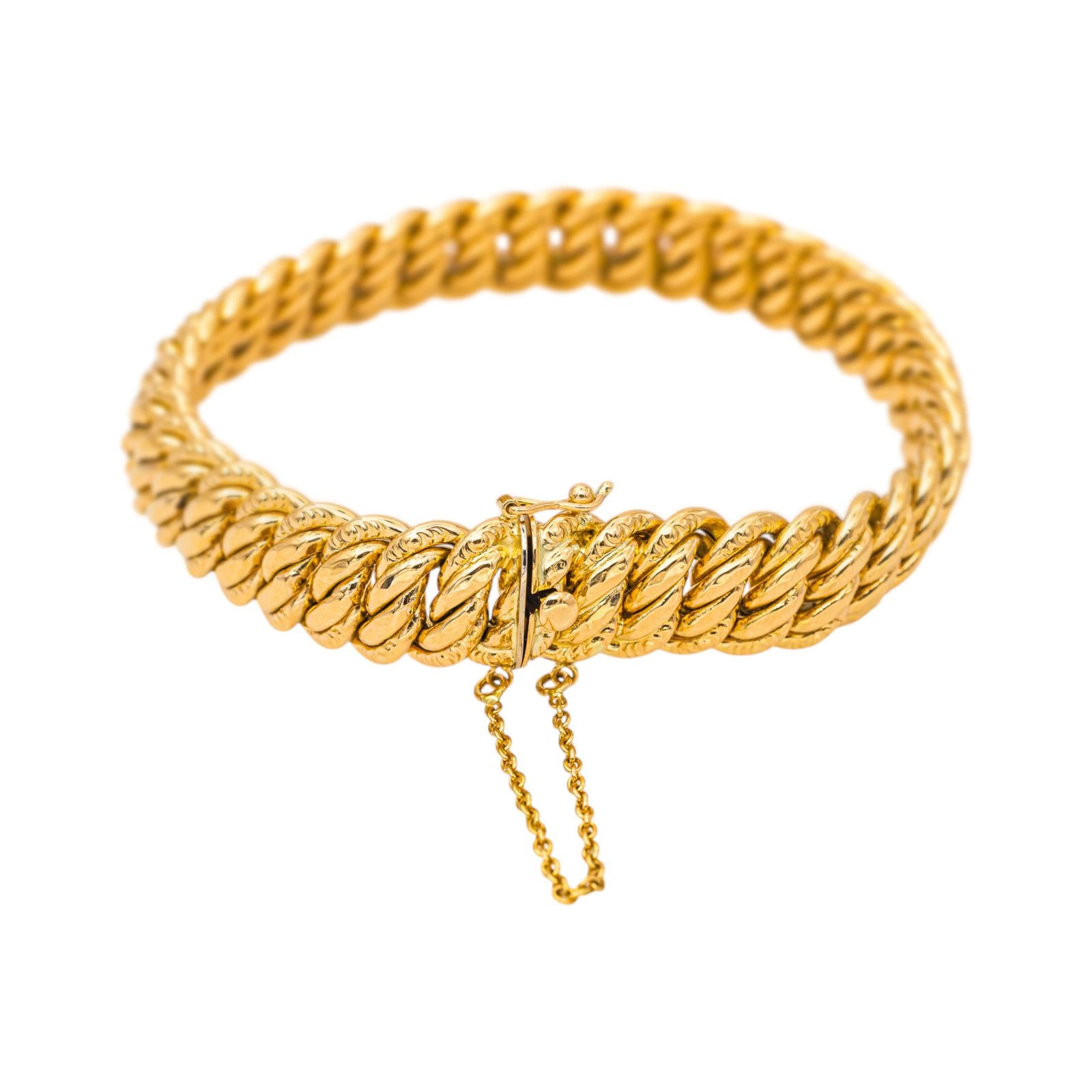 Bracelet Maille Américaine Or jaune