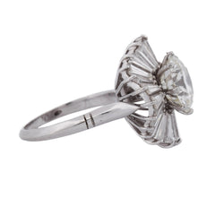 Bague Entourage en platine et diamants