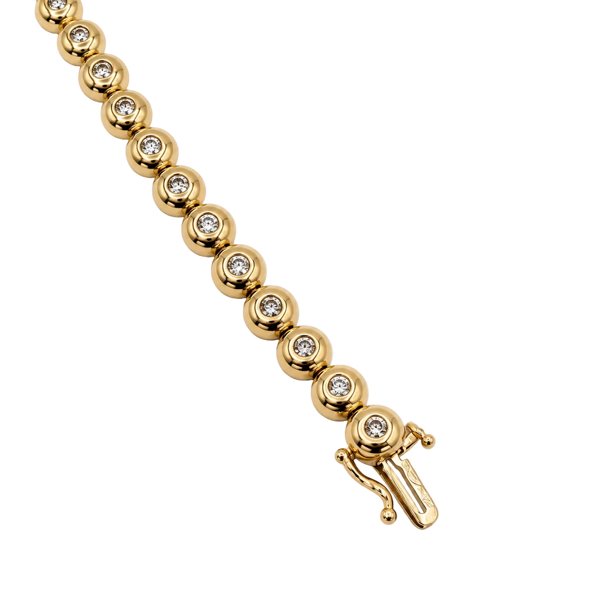 Bracelet Ligne en or jaune et diamants