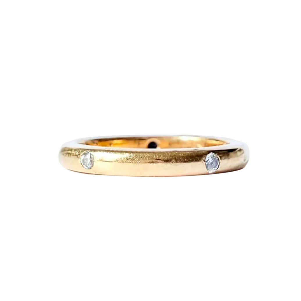 Bague Alliance en or jaune et diamants