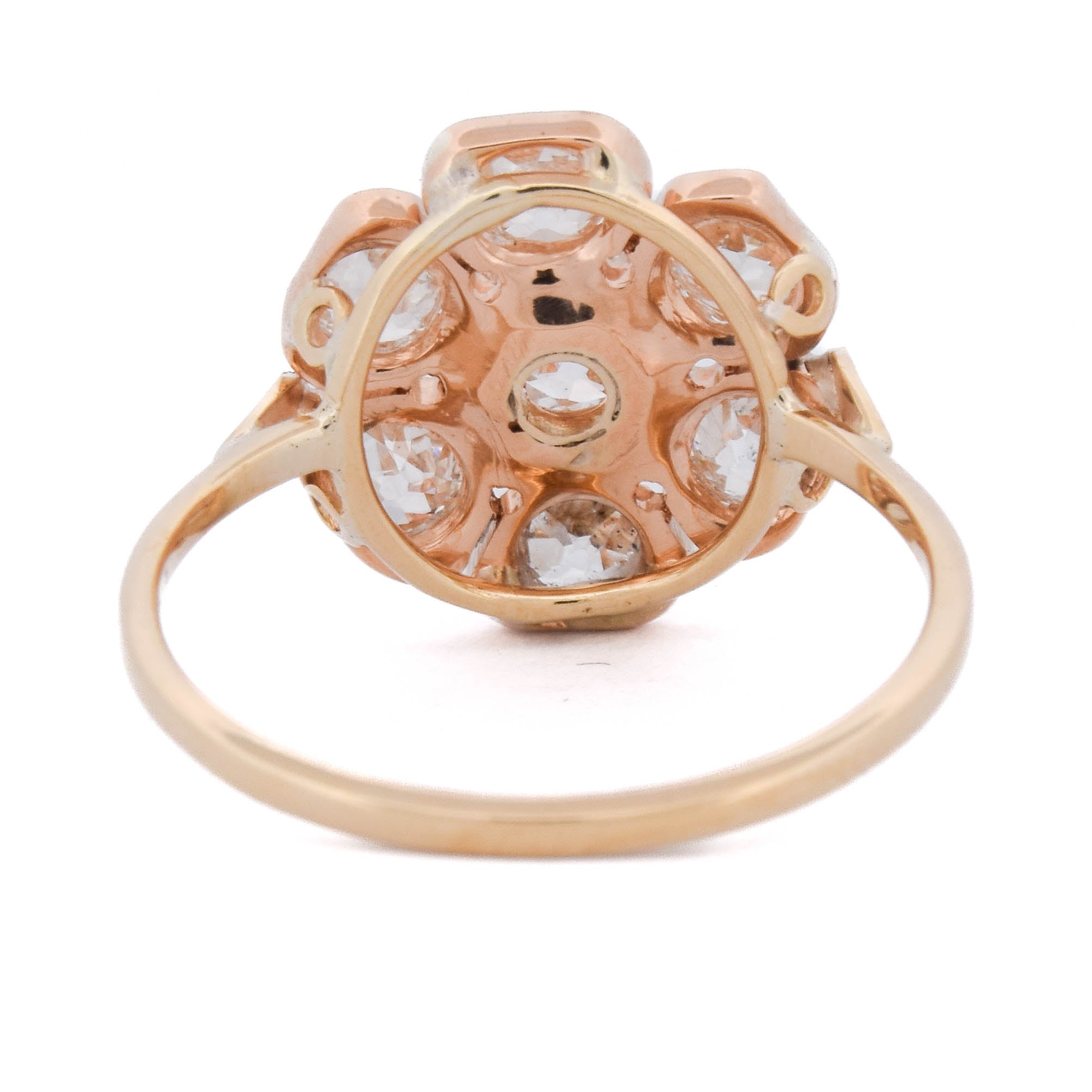 Bague Marguerite en or jaune et diamants