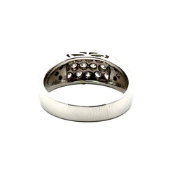 Bague Pavée en or blanc et diamants