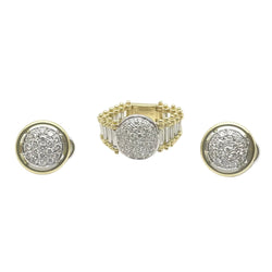 Parure en or blanc, or jaune et diamants
