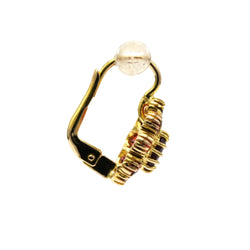 Boucles d'oreilles Dormeuses en or jaune et grenats