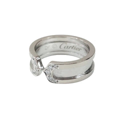 Bague Jonc CARTIER "C2" en or blanc et diamants