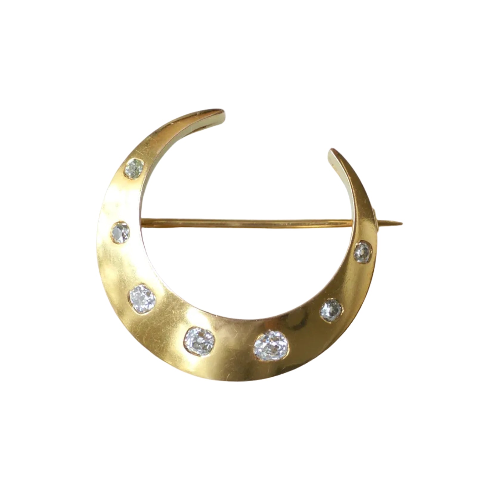 Broche Épingle en or jaune et diamants
